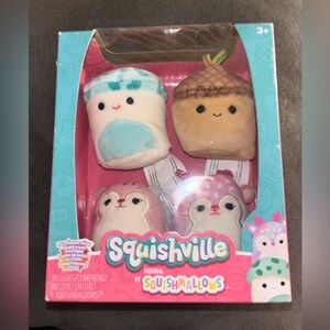 Squishville Autumn Friends Squad Soft Mini Squishmallows 5 Cm Plush Pack Of 4